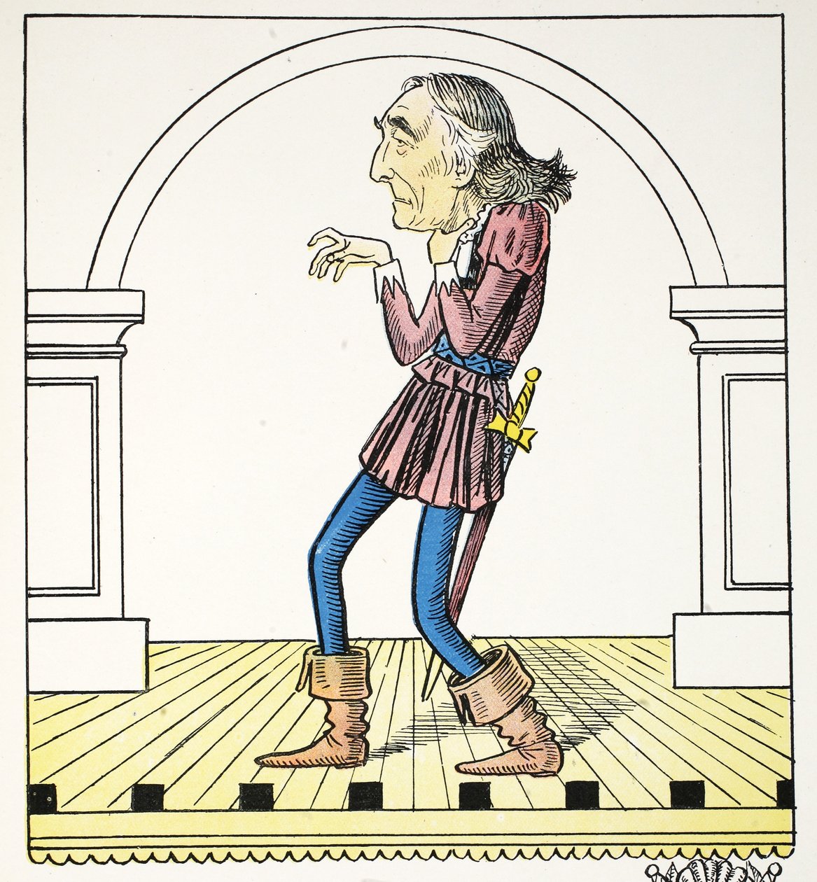 I Art, illustration från The Struwwelpeter Alphabet, vers av Harold Begbie (1871–1929) av Francis Carruthers Gould