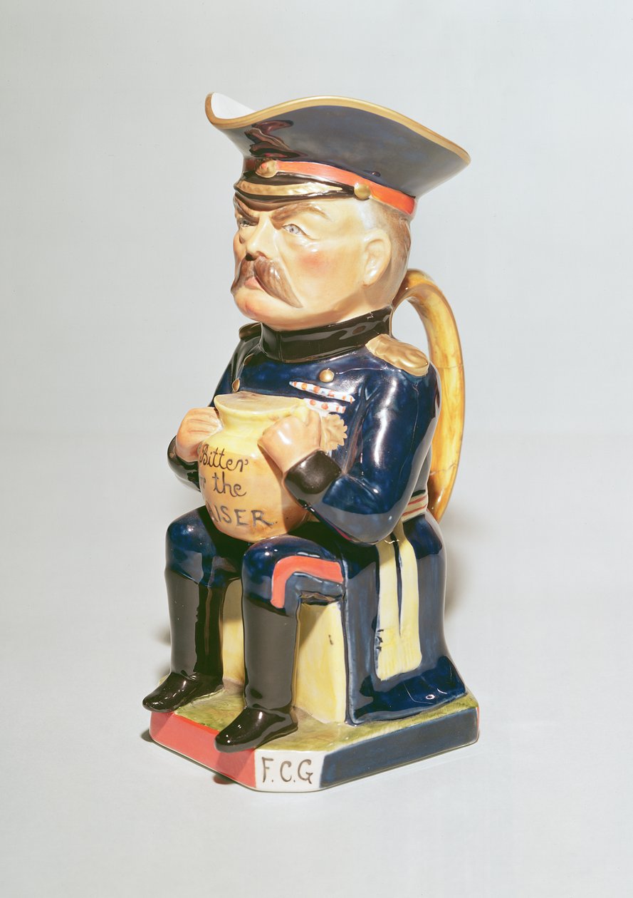 Lord Kitchener tobykanna, tillverkad av Wilkinson, 1915 (keramik) av Francis Carruthers Gould