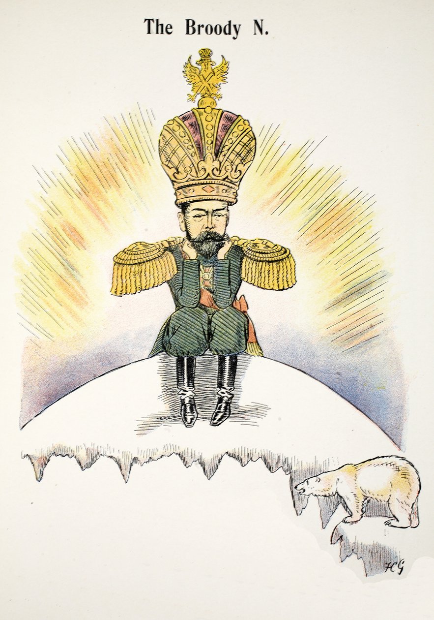 The Broody N, illustration från The Struwwelpeter Alphabet, vers av Harold Begbie (1871–1929) av Francis Carruthers Gould
