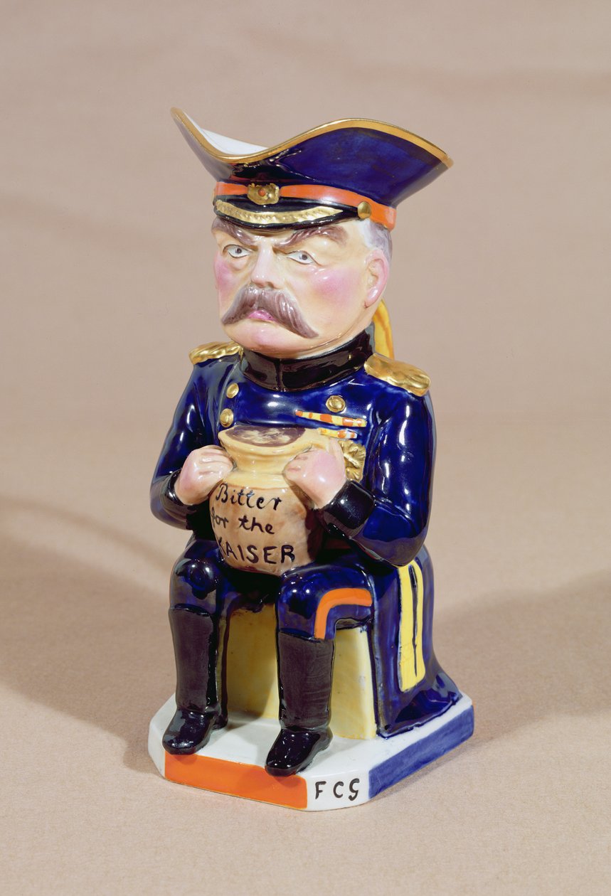 Toby Jug föreställande Lord Kitchener, tillverkad av Wilkinson, 1915 (keramik) av Francis Carruthers Gould