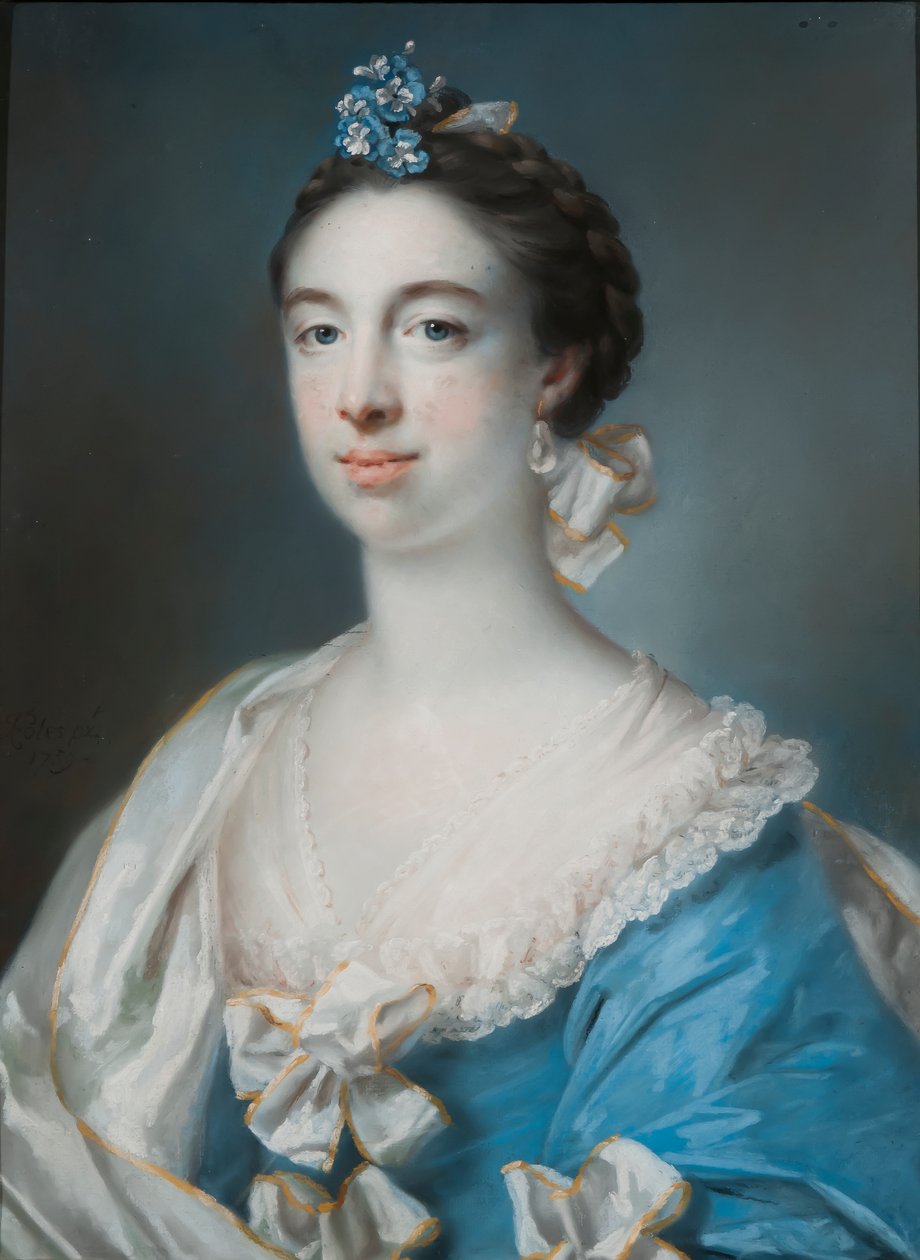 Porträtt av Mary Blackbourne, 1759 (pastell på papper) av Francis Cotes