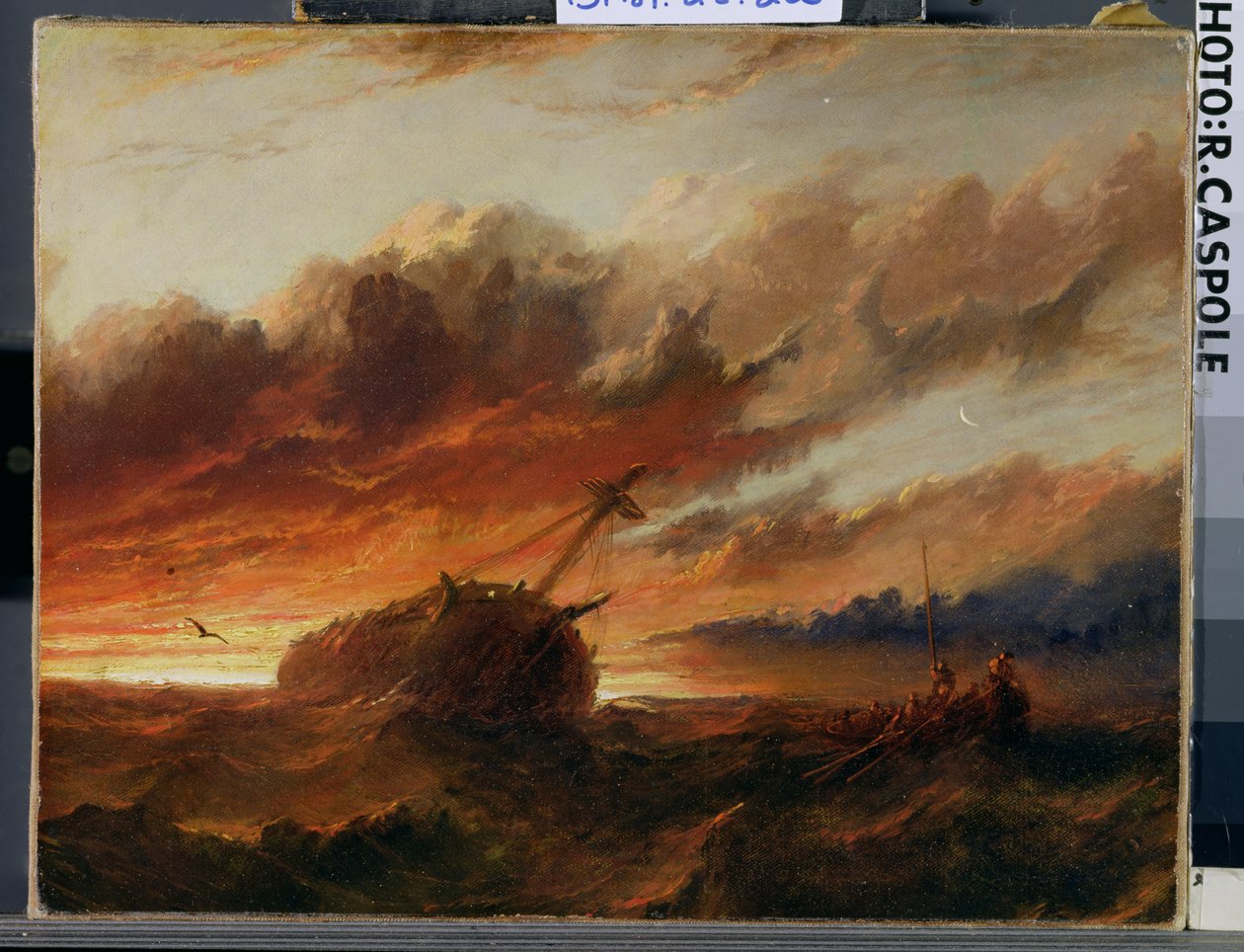 Skeppsbrott, c.1850 av Francis Danby