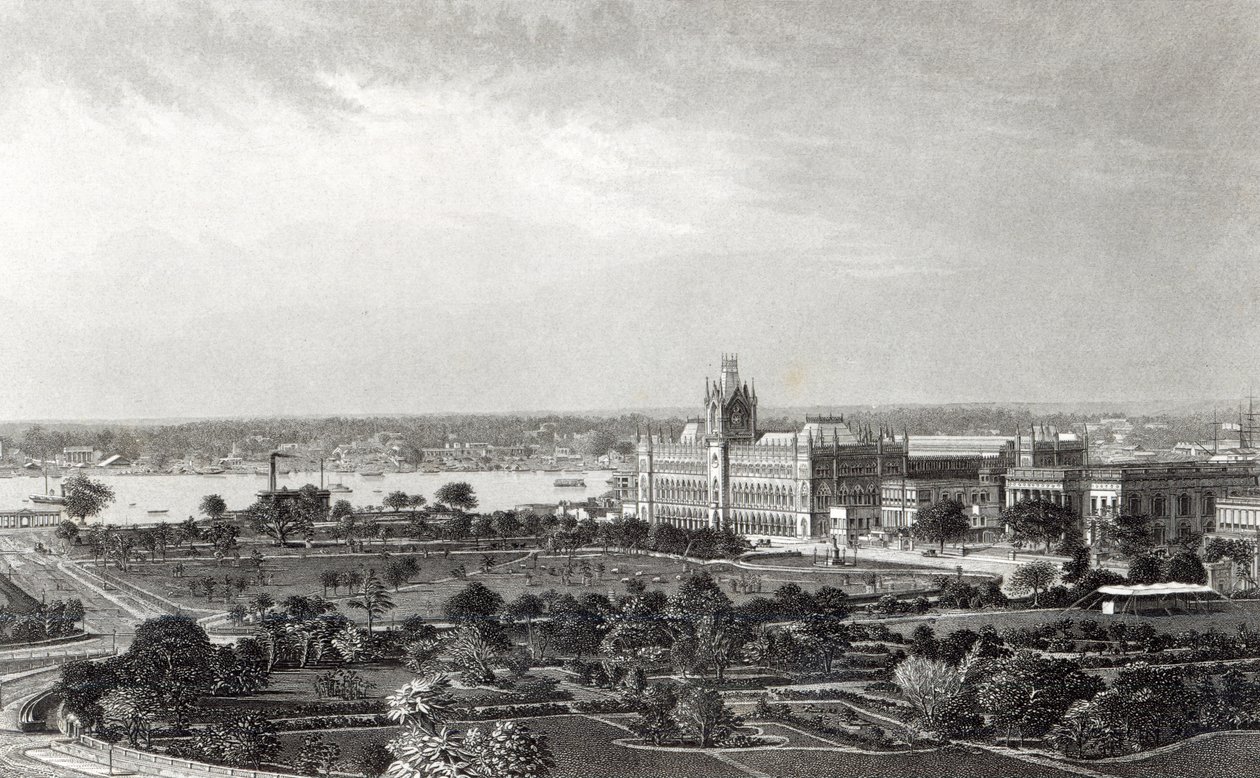 Calcutta, graverad av R.Dawson efter ett fotografi av Francis Frith (1822-98), ca 1860 av Francis Frith