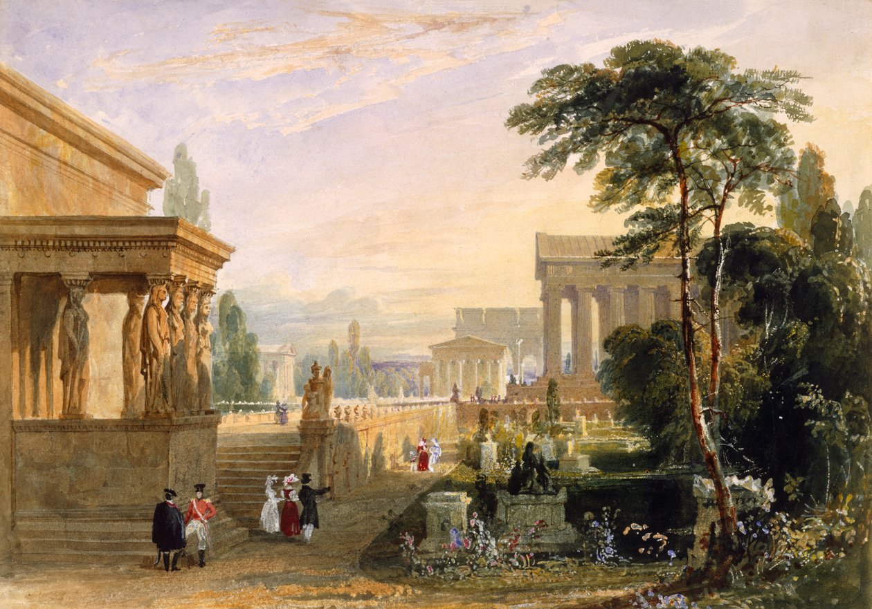 Den föreslagna Grand National Cemetery, 1830 av Francis Goodwin
