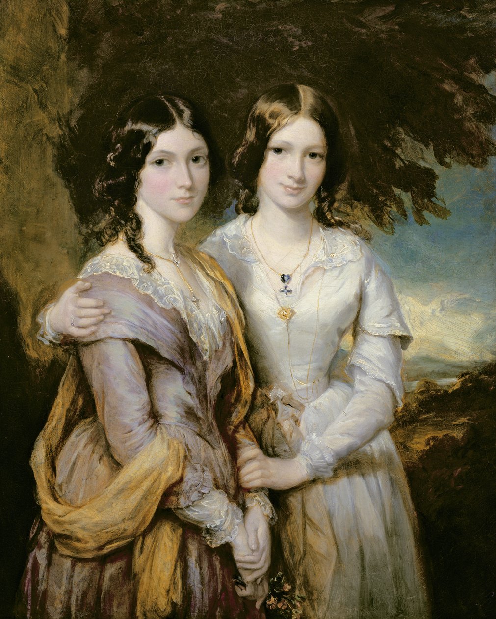 Annabella, Lady Lamington och Frederica, grevinnan av Scarbrough, döttrar till Andrew Robert Drummond av Francis Grant