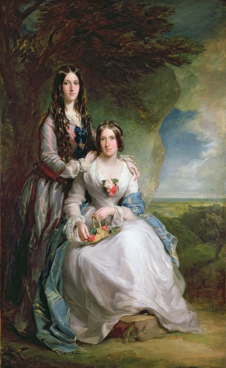 Lady Adeliza Manners och Lady Mary Foley, 1848 av Francis Grant