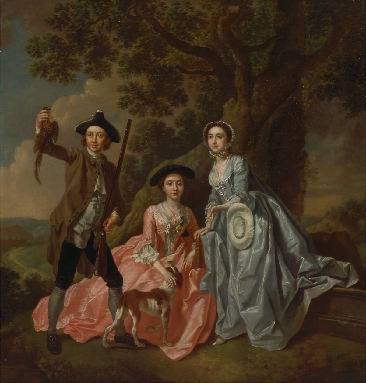 George Rogers och hans fru, Margaret, och hans syster, Margaret Rogers av Francis Hayman