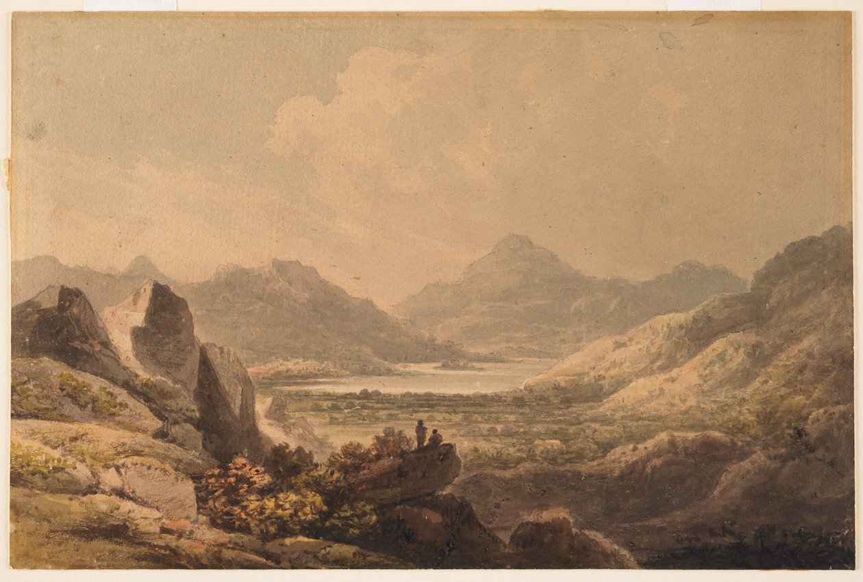 Lake Landscape (Killarney), tidigt 1800-tal (wc och grafit på papper) av Francis Nicholson