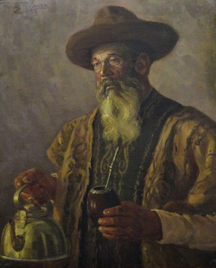 Old man drinking chimarrao av Francis Pelichek