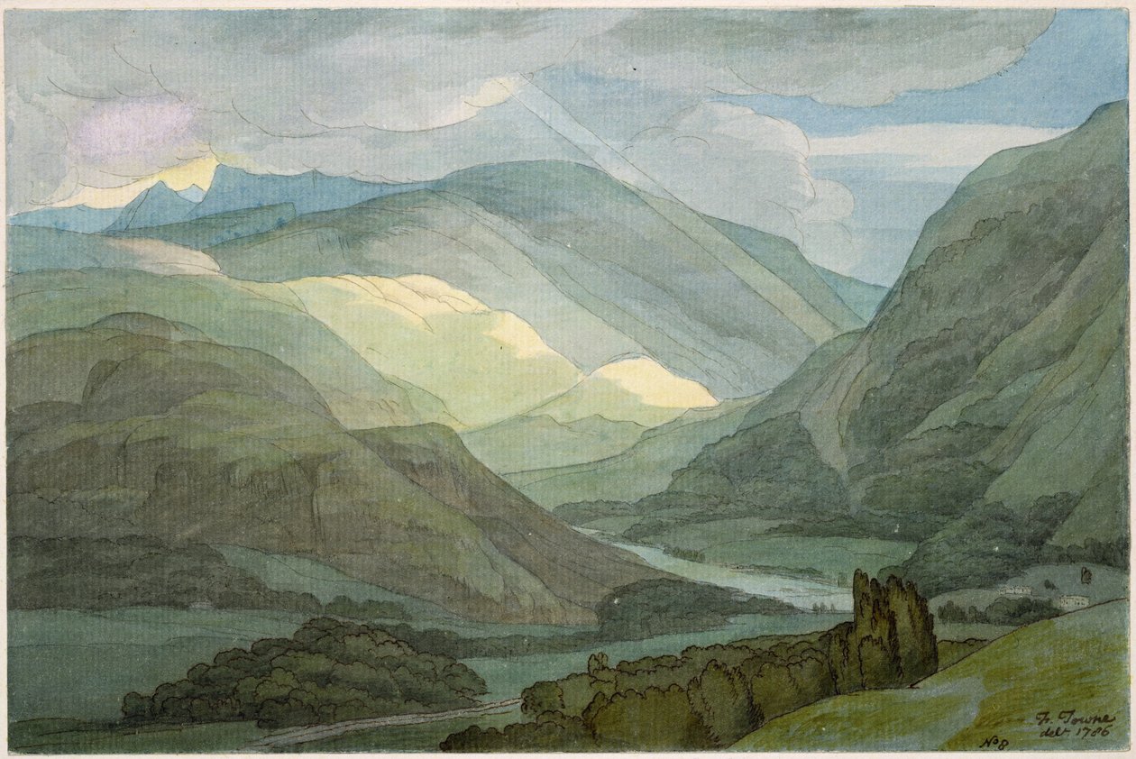 Rydal Water, 1786 av Francis Towne