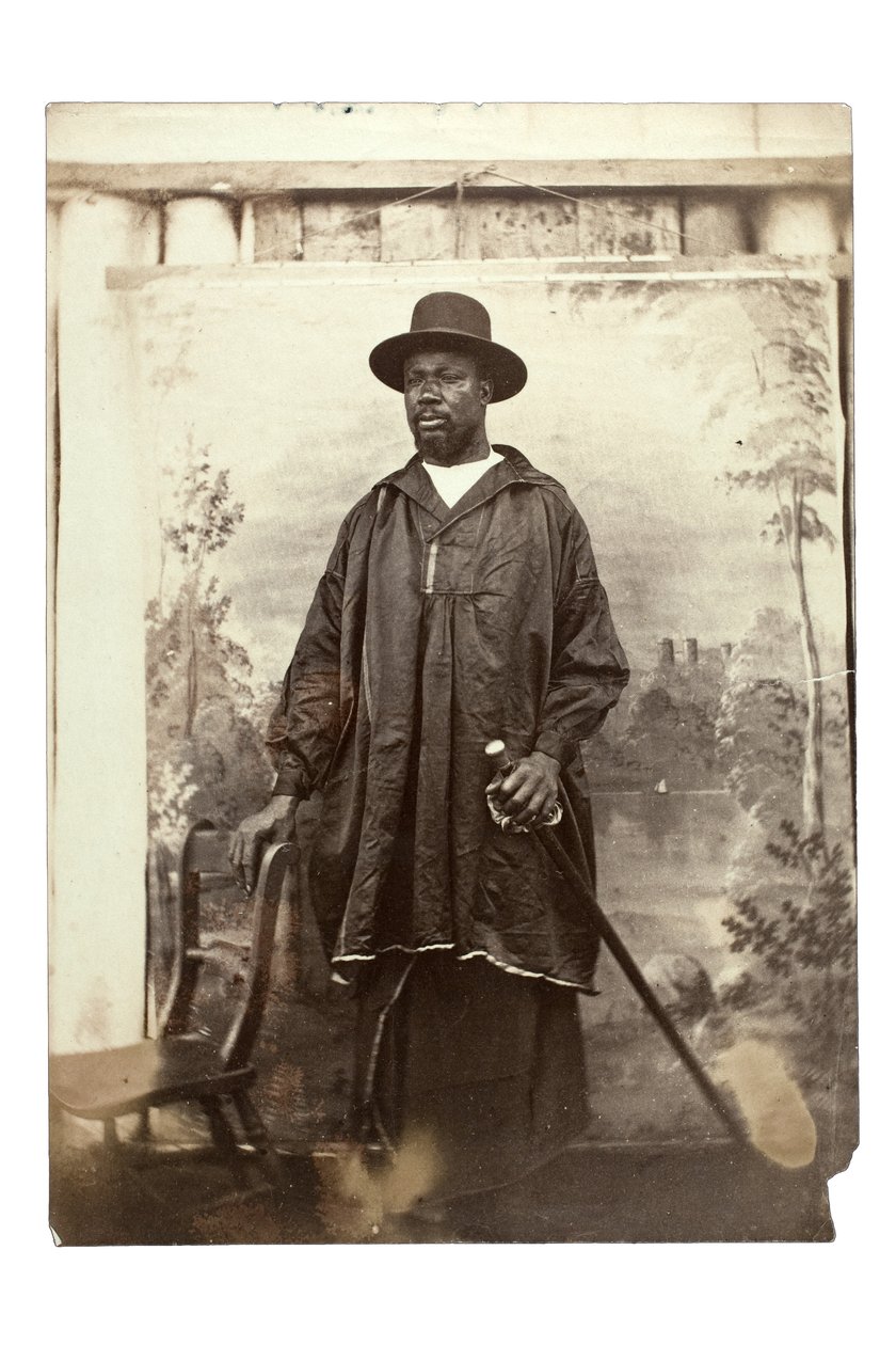 Kungen av mässing, Nigeria, ca 1875 (albumenprint) av Francis W. Joaque