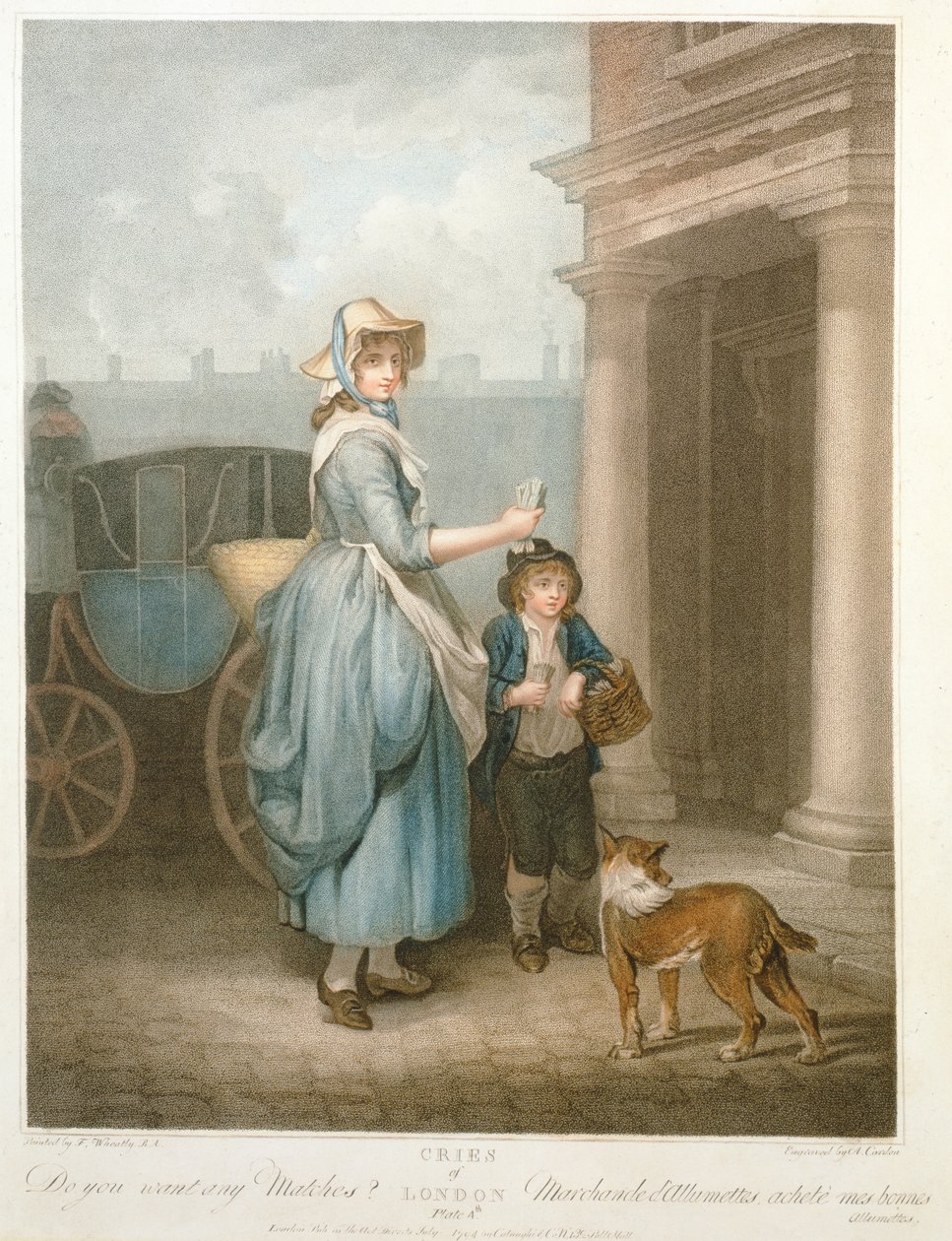 Vill du ha några matcher, skylt 4 av "The Cries of London", graverad av Anthony Cardon (1772-1813), pub. av Colnaghi und Co., 1794 (sticksticksgravyr) av Francis Wheatley