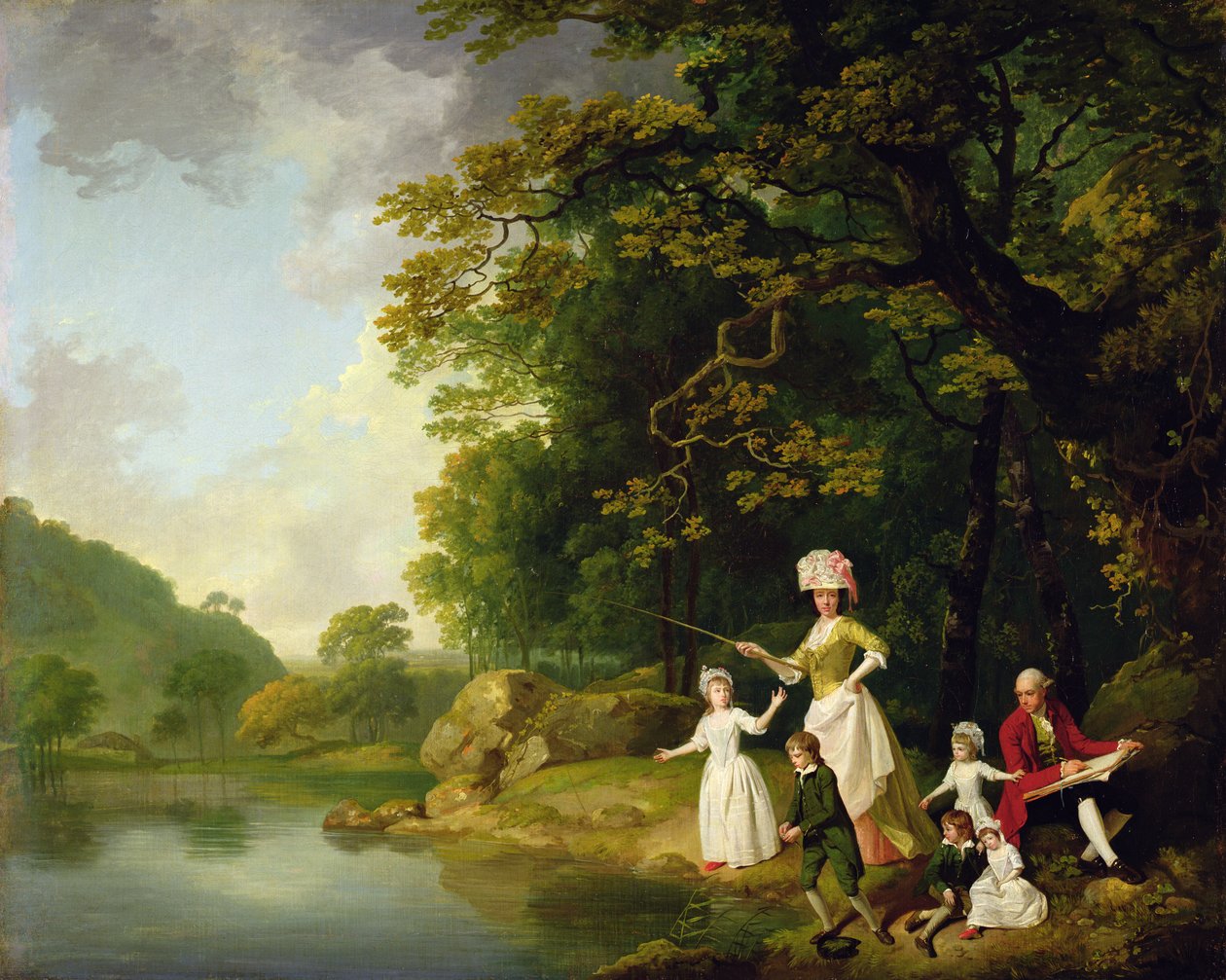 George och Mary Browne med sina fem äldre barn, ca 17734 av Francis Wheatley