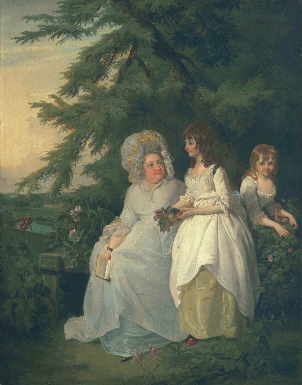 Mary Margaret Wood och två av hennes döttrar, 1787 av Francis Wheatley