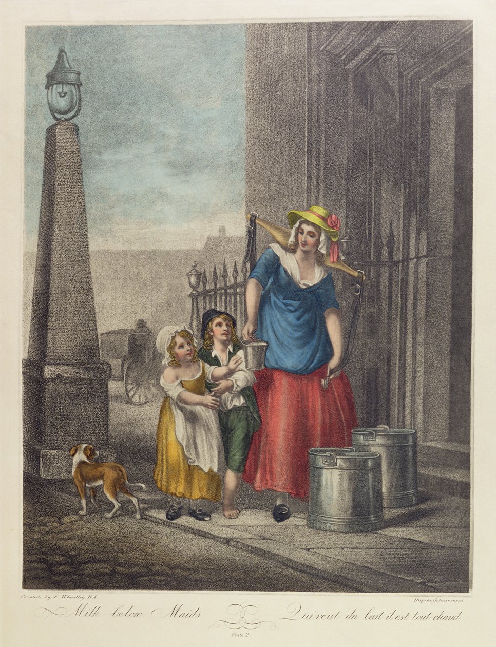 Milk Below Maids, tavla 2 från "Cries of London" av Francis Wheatley