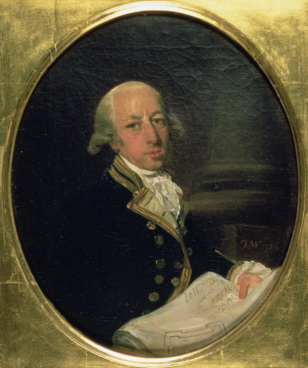 Porträtt av Arthur Phillip (1738-1814), befälhavare för den första flottan 1788, grundare och förste guvernör i New South Wales, 1787 av Francis Wheatley