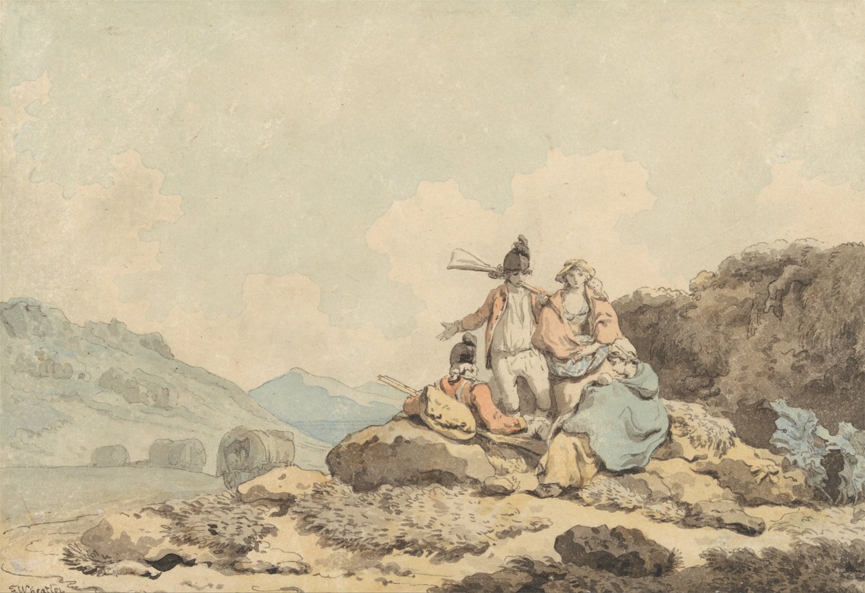 Soldater och landskvinnor av Francis Wheatley