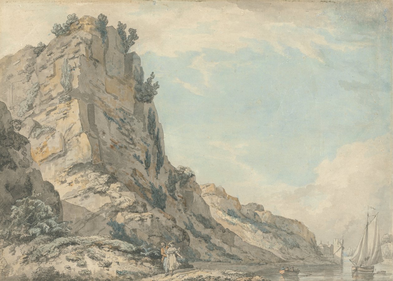 St. Vincents Rock, Clifton, Bristol med Hotwells Spring House i fjärran av Francis Wheatley