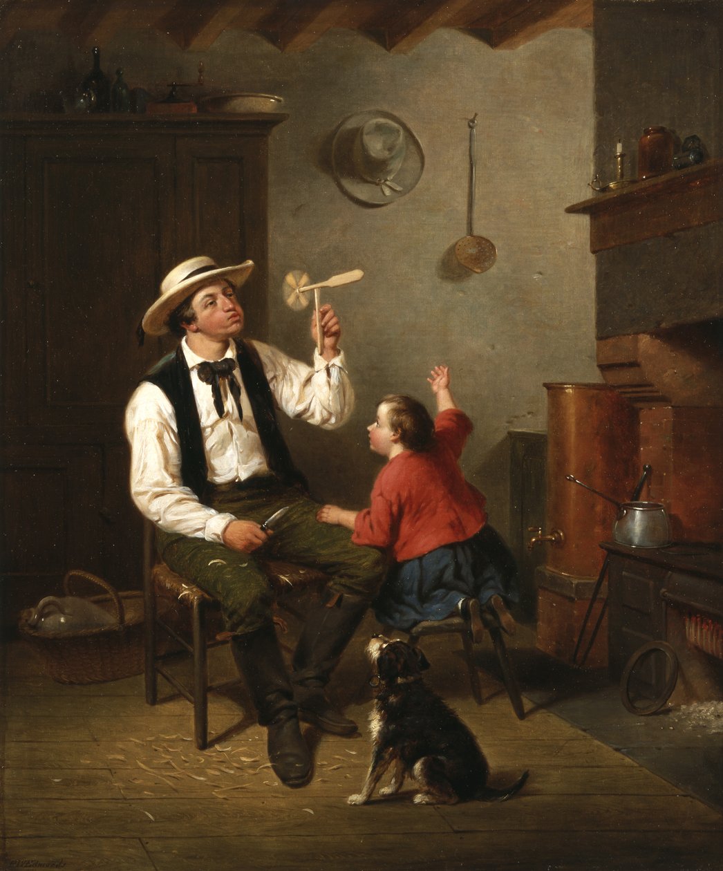 Vindkvarnen, 1858 av Francis William Edmonds