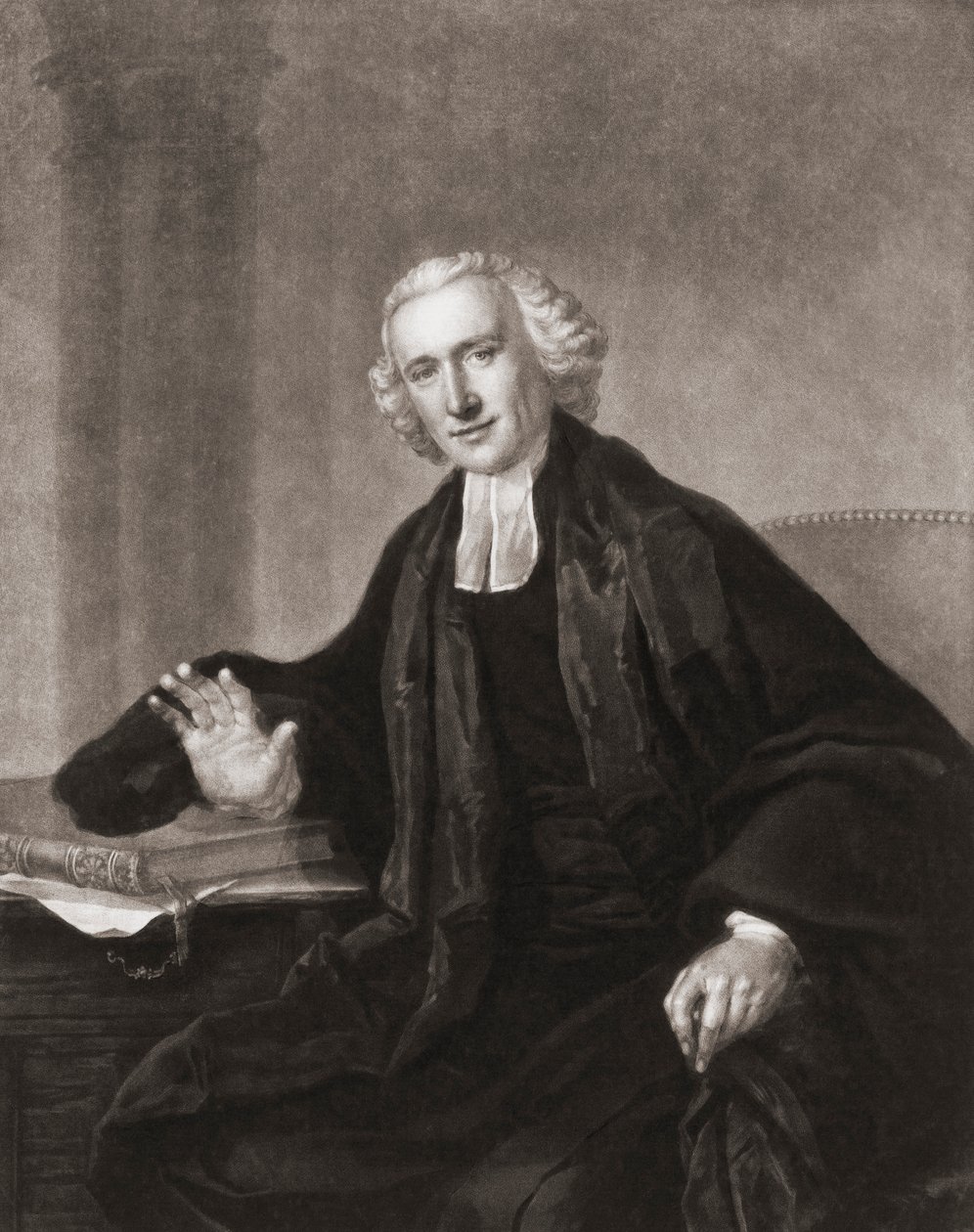 William Romaine. Porträtt. (skriva ut) av Francis (after) Cotes