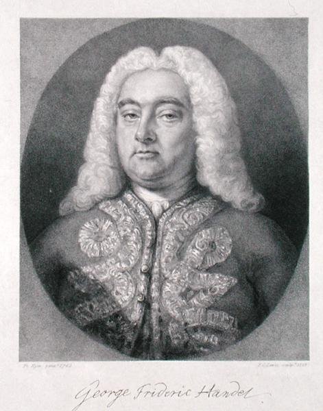 George Frederick Handel (1685-1759) graverad av Frederick Christian Lewis I (1779-1856) 1828 (gravyr) av Francis (after) Kyte