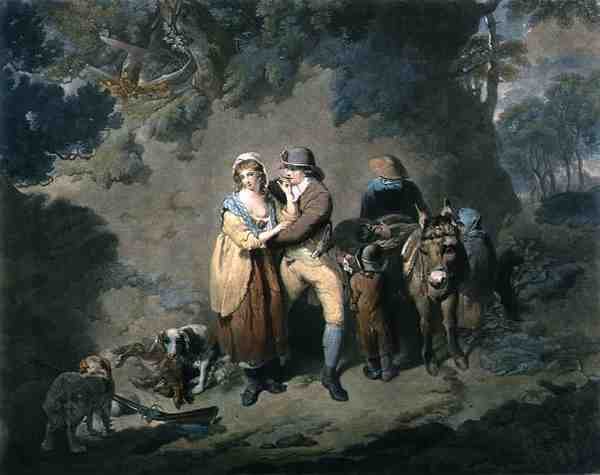 The Amorous Sportsman, graverad av Charles Hodges (1764-1837), pub. av J.R. Smith av Francis (after) Wheatley