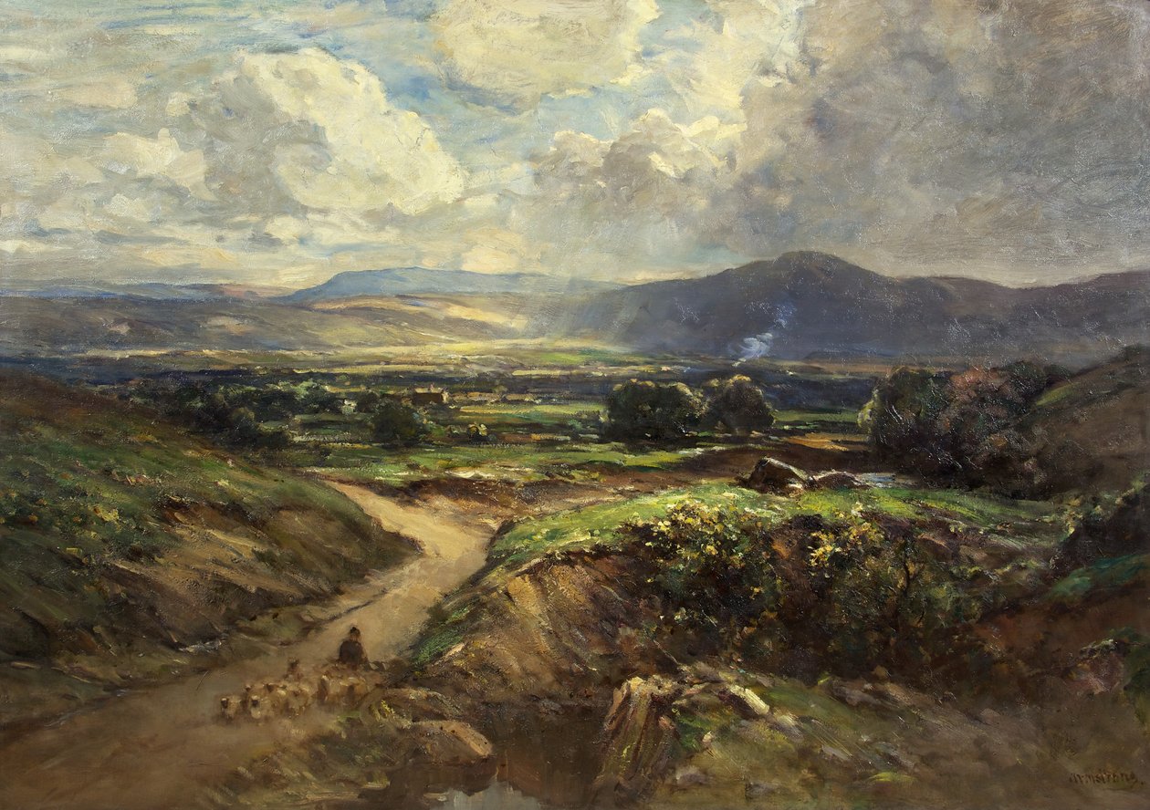 Twm Shon Cattis land (olja på duk) av Francis Abel William Taylor Armstrong