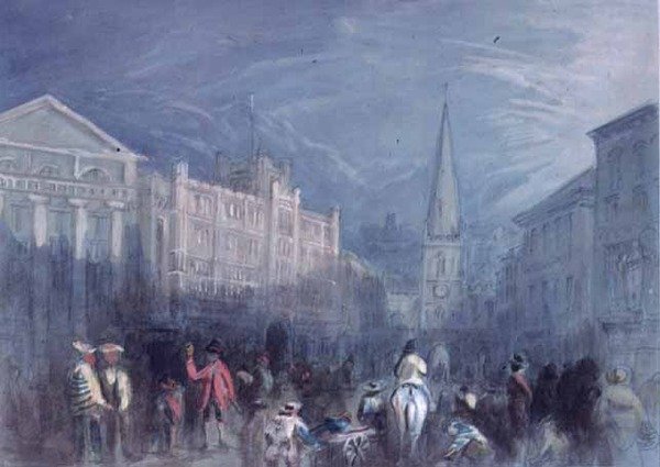 Utsikt över Broad Street, Bristol av Francis Abel William Taylor Armstrong