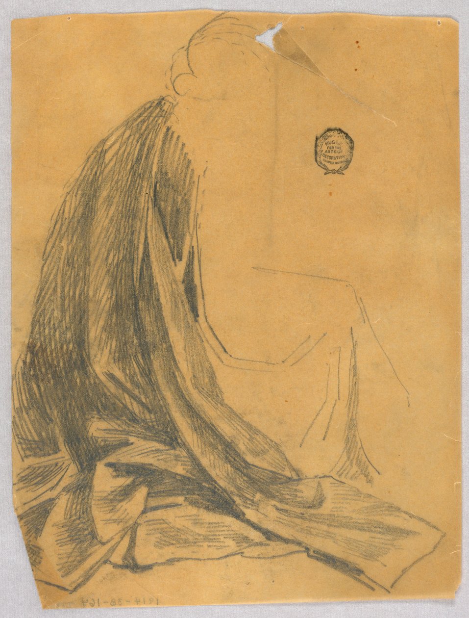 Draperistudie av Francis Augustus Lathrop