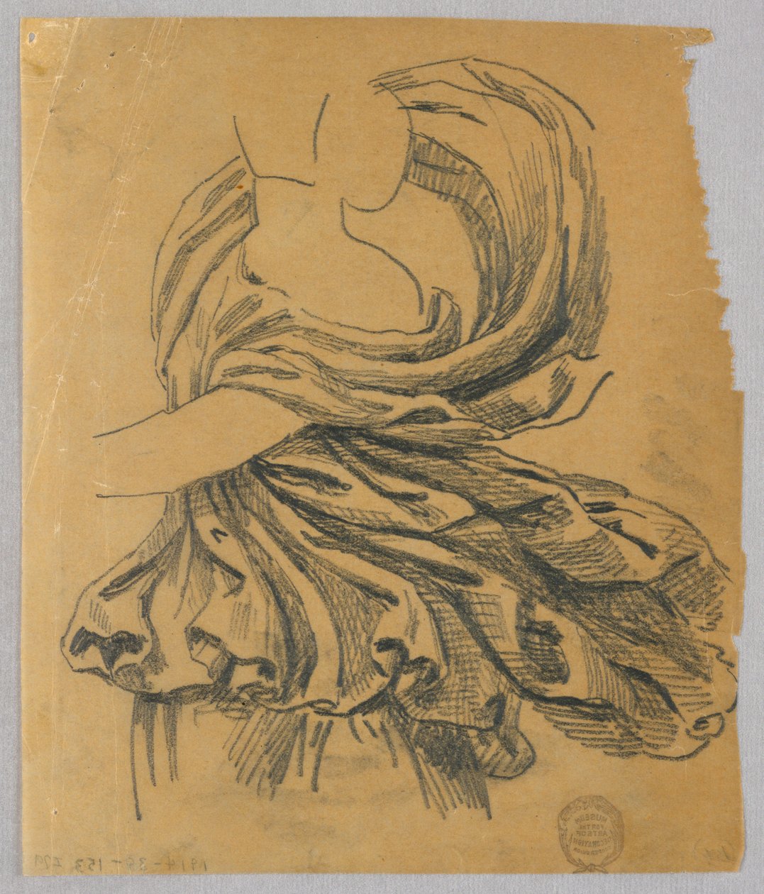 Draperistudie av Francis Augustus Lathrop