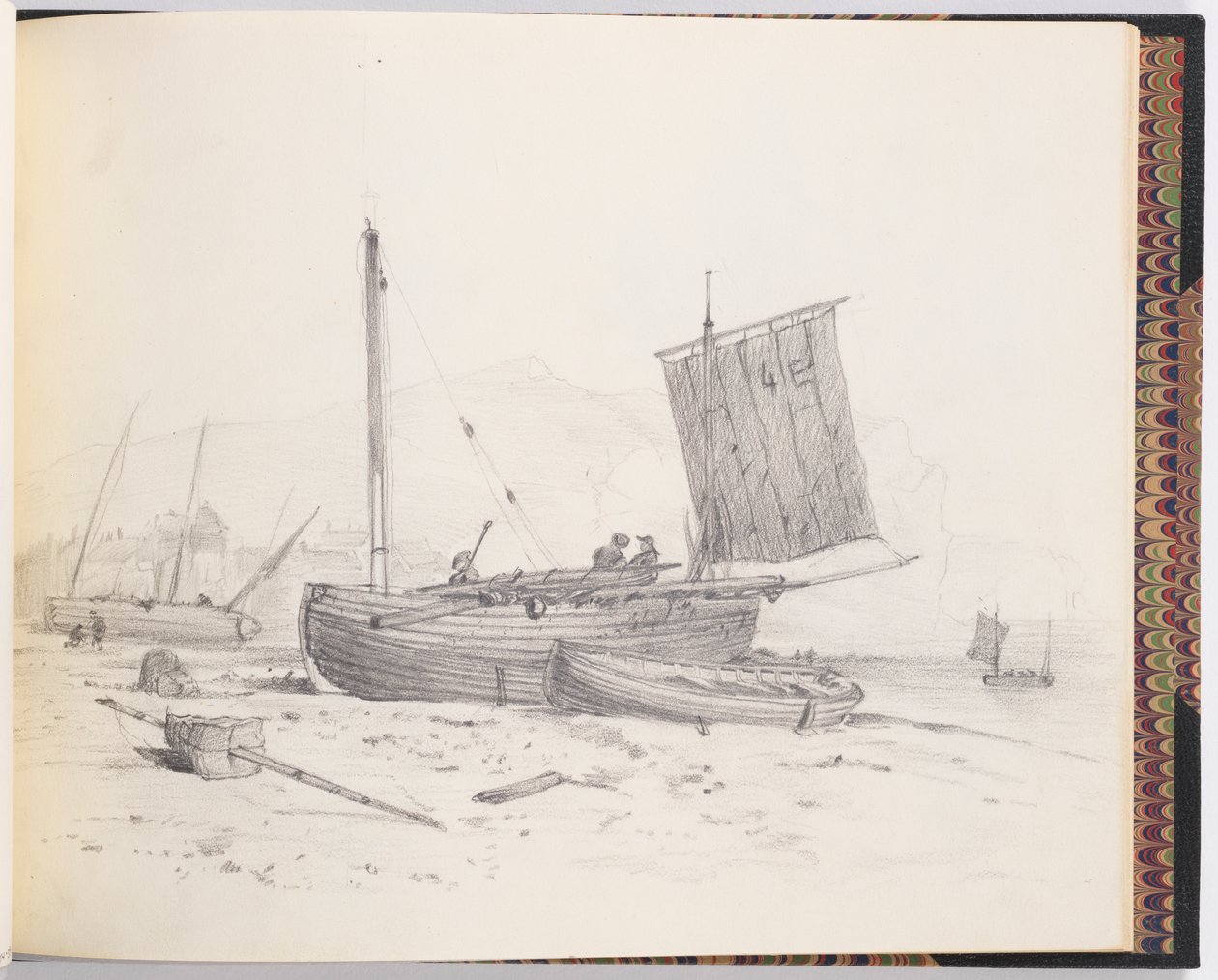Fiskebåtar av Francis Augustus Lathrop