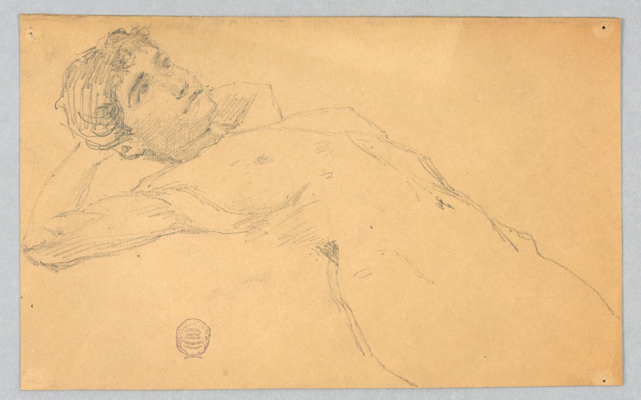 Skiss av kvinnlig naken av Francis Augustus Lathrop