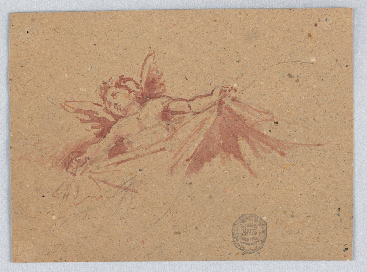 Skiss av Putti med draperi av Francis Augustus Lathrop