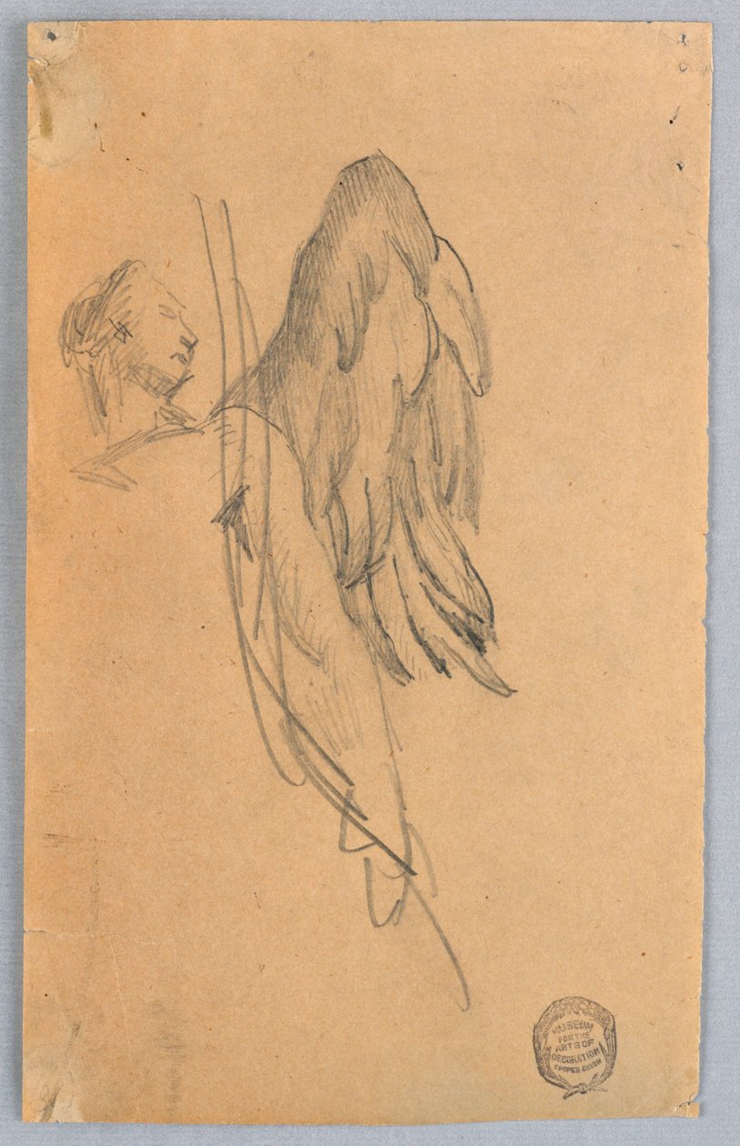 Skiss av en ängel av Francis Augustus Lathrop