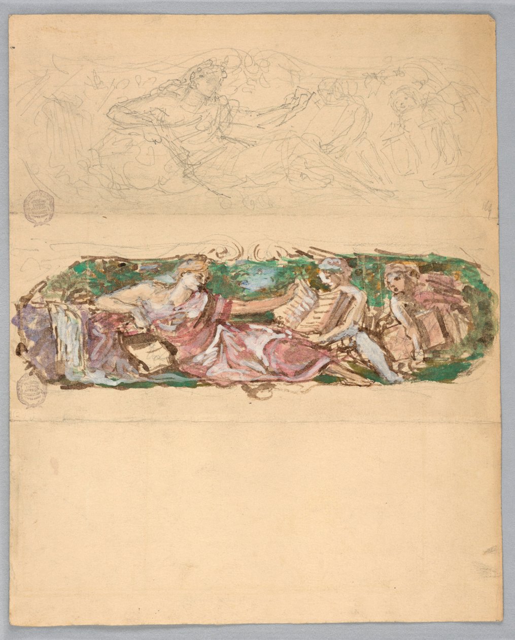Studier för en väggpanel av Francis Augustus Lathrop