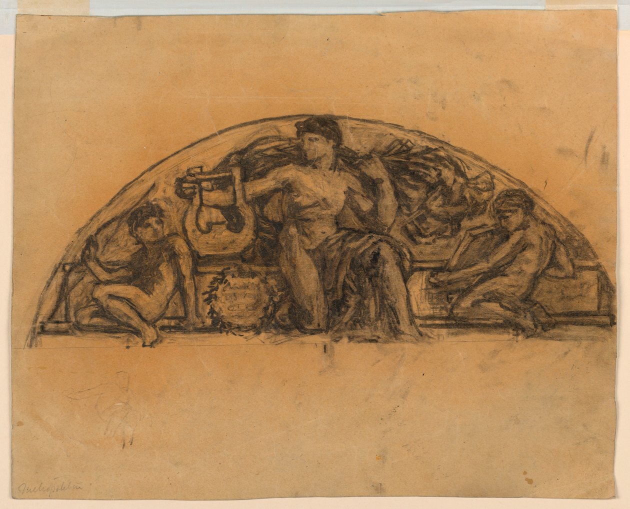 Studera för "Apollo," Metropolitan Opera, New York, NY av Francis Augustus Lathrop
