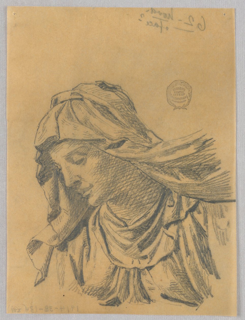 Studera för byst av Madonnan av Francis Augustus Lathrop