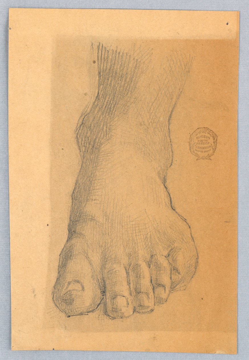Studie av vänster fot av Francis Augustus Lathrop
