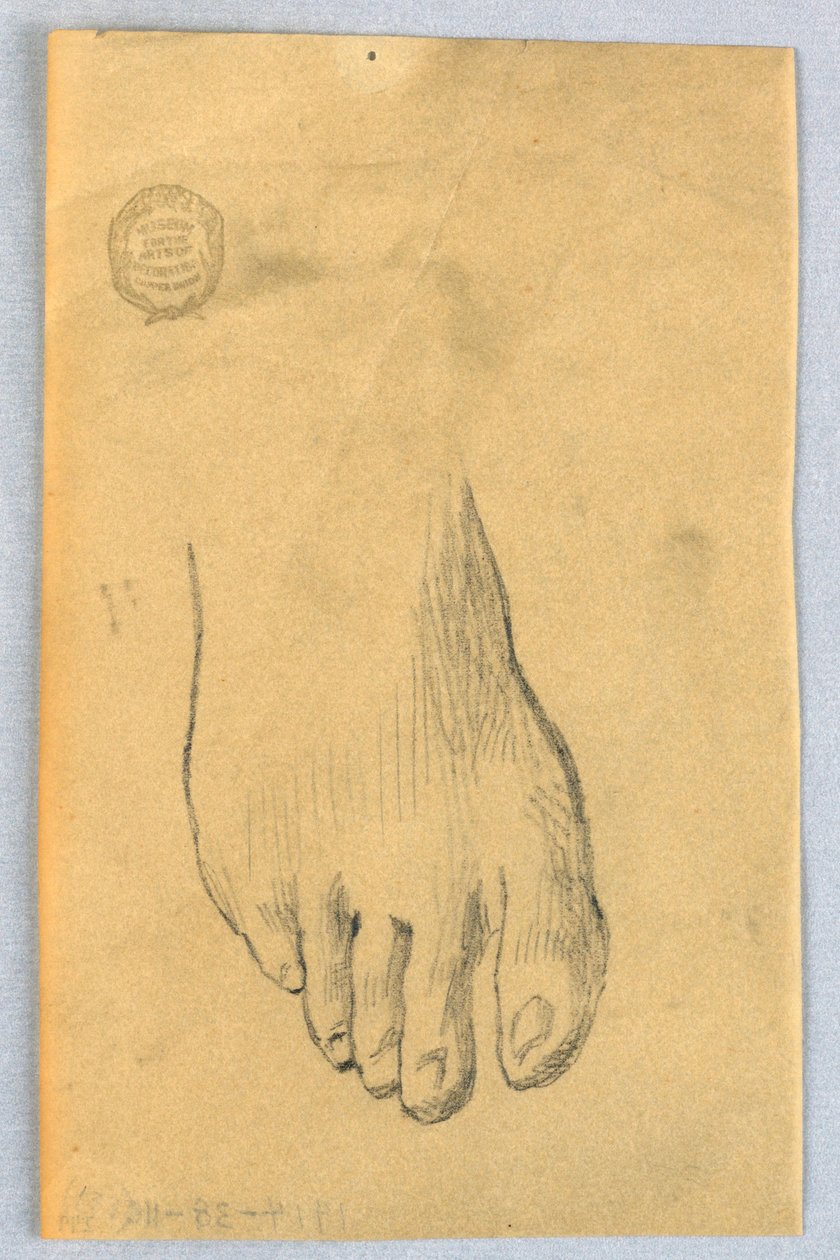Studie av höger fot av Francis Augustus Lathrop