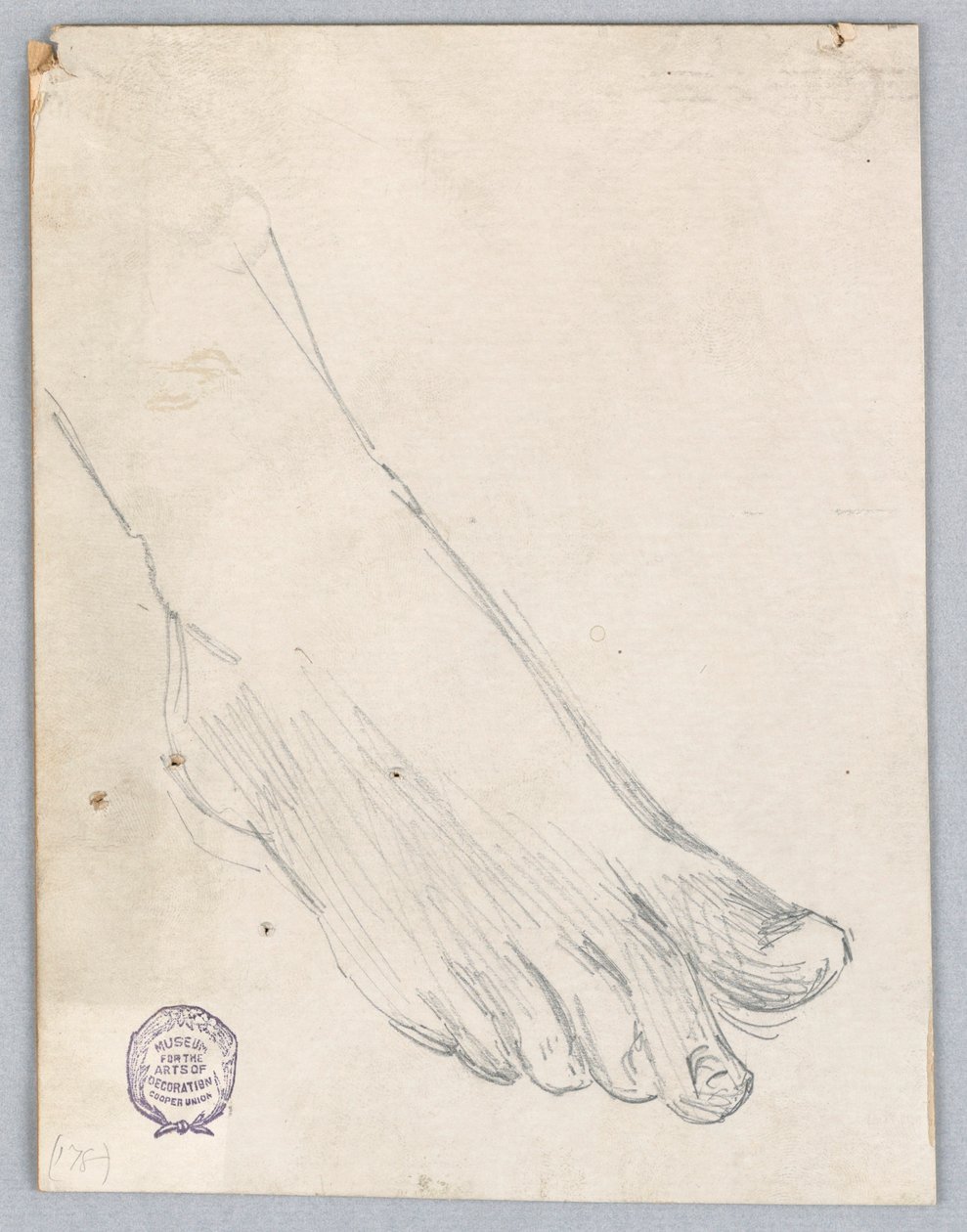 Studie av höger fot av Francis Augustus Lathrop