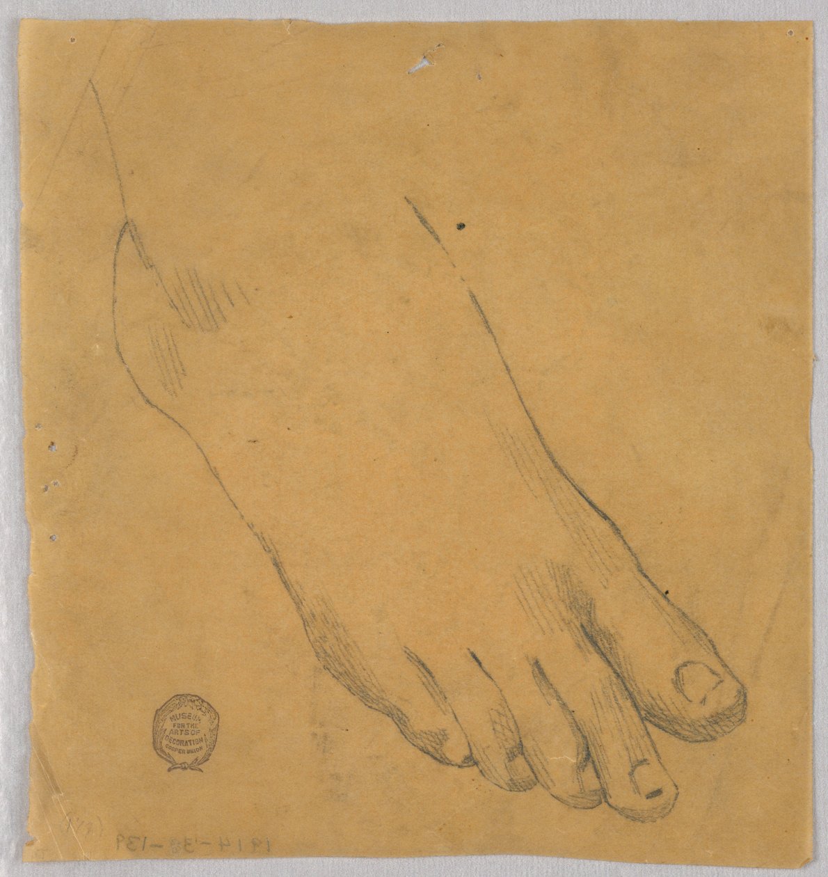 Studie av en högerfot av Francis Augustus Lathrop