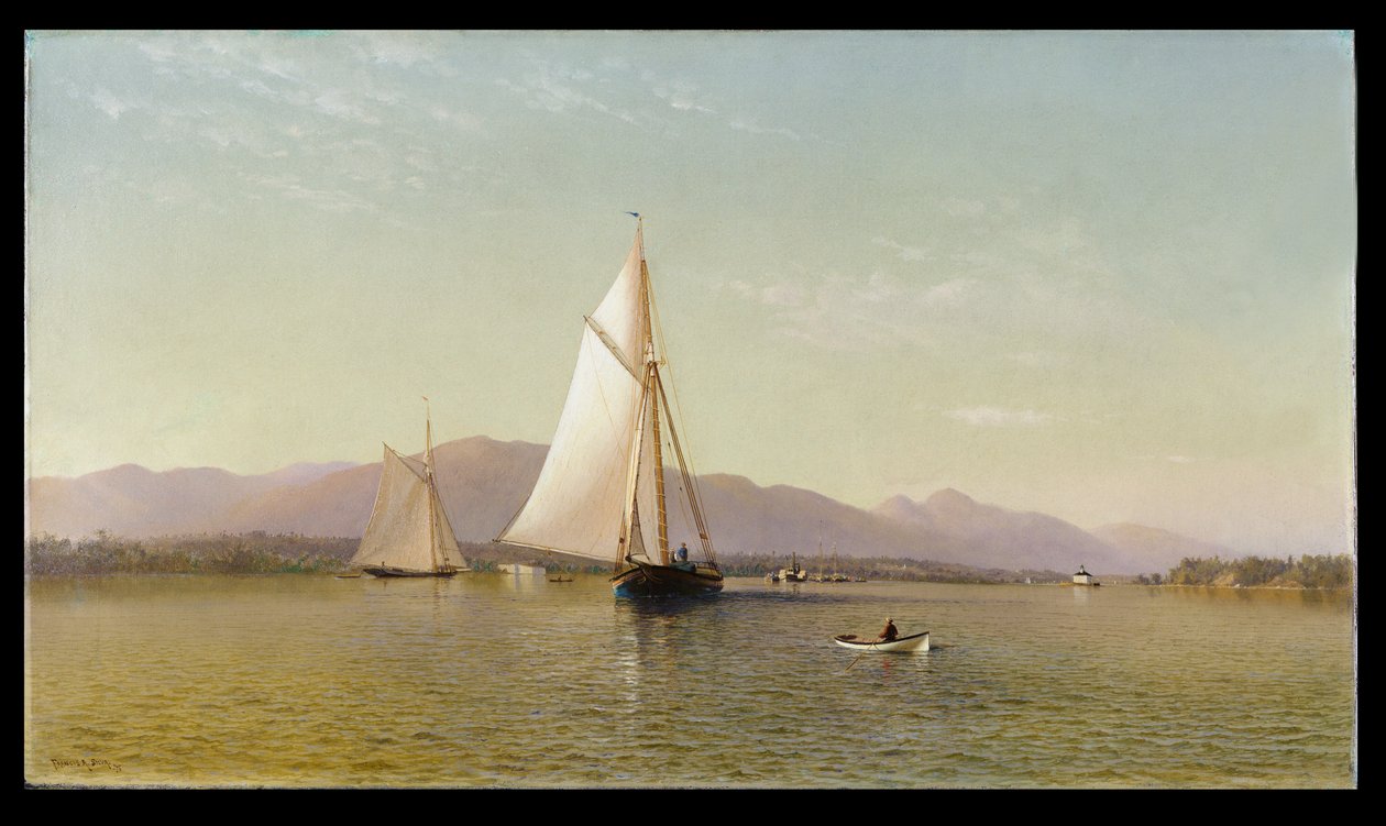 Hudson vid Tappan Zee, 1876 av Francis Augustus Silva