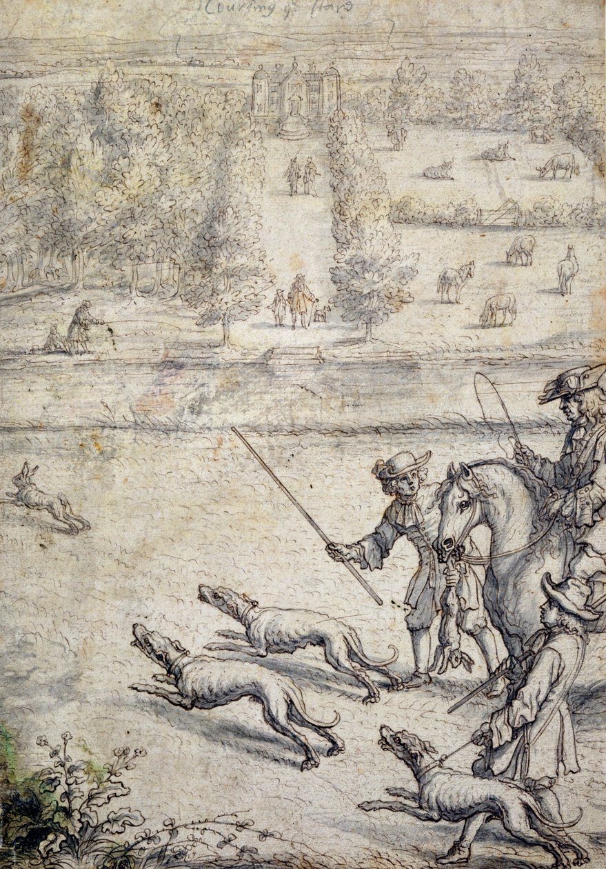 Coursing the Hare, illustration till Richard Blomes pub "The Gentleman