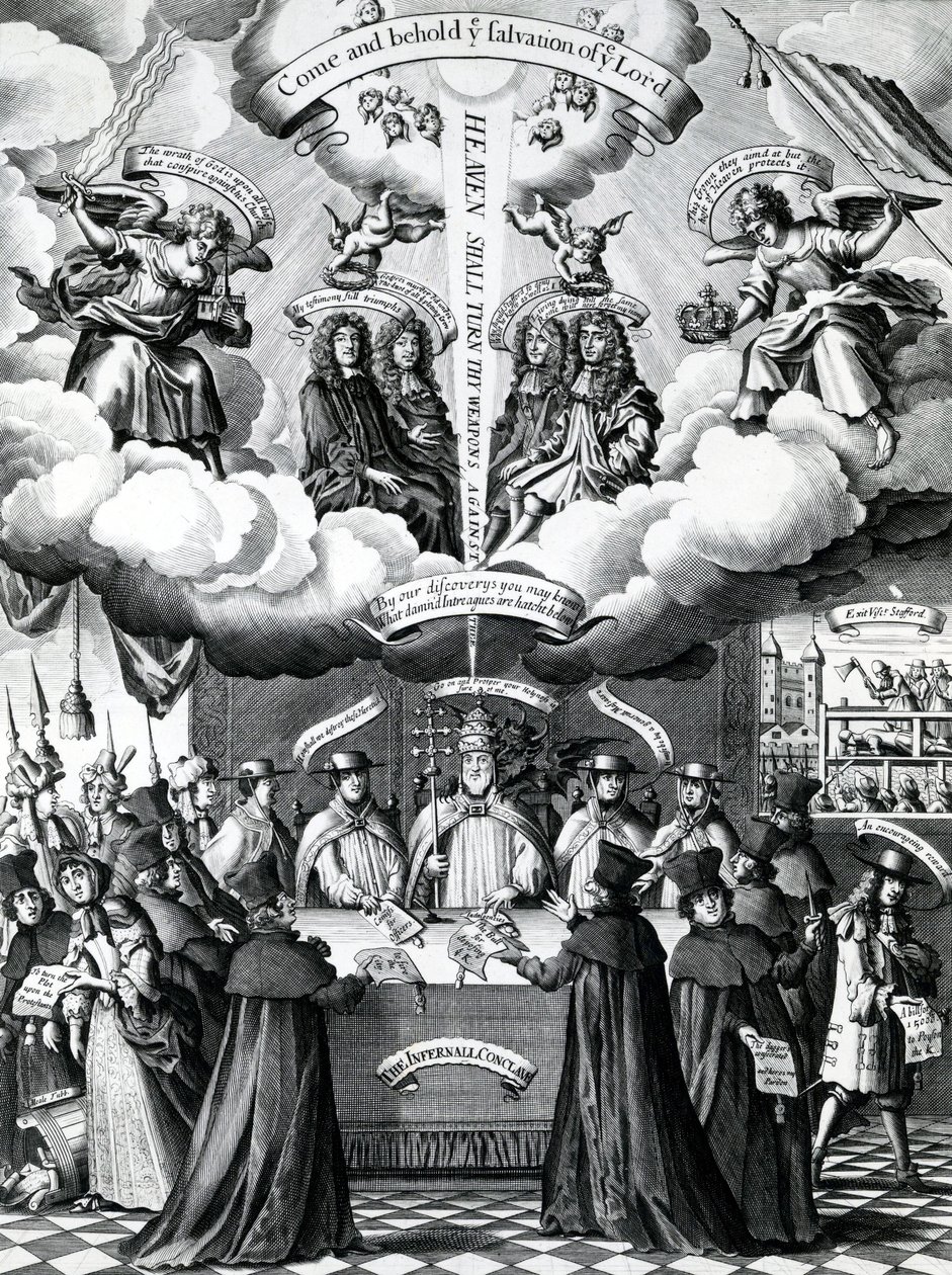 The Happy Instruments of Englands Preservation, publicerad av Benjamin Combe efter Francis Barlow, april 1681 av Francis Barlow