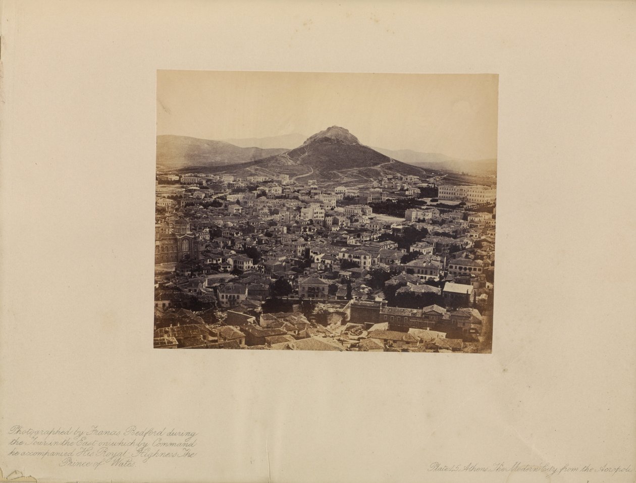 Aten - Den moderna staden från Akropolis av Francis Bedford