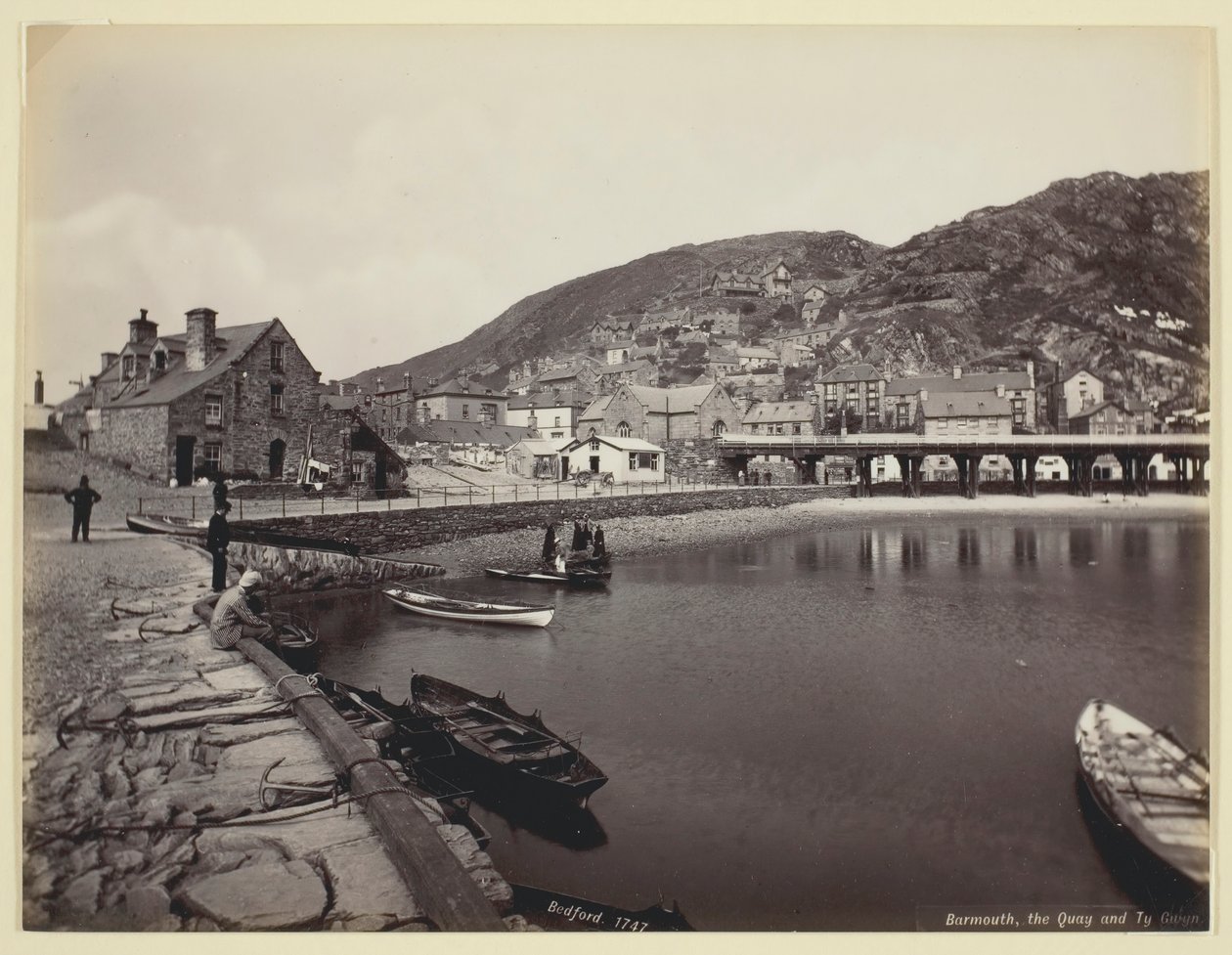 Barmouth, the Quay och Ty Gwyn, 186094. av Francis Bedford