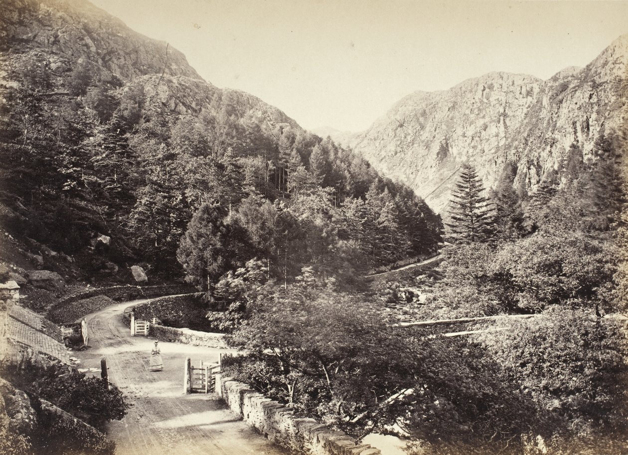 Beddgelert, Aberglaslynpasset, från vägen (515) av Francis Bedford