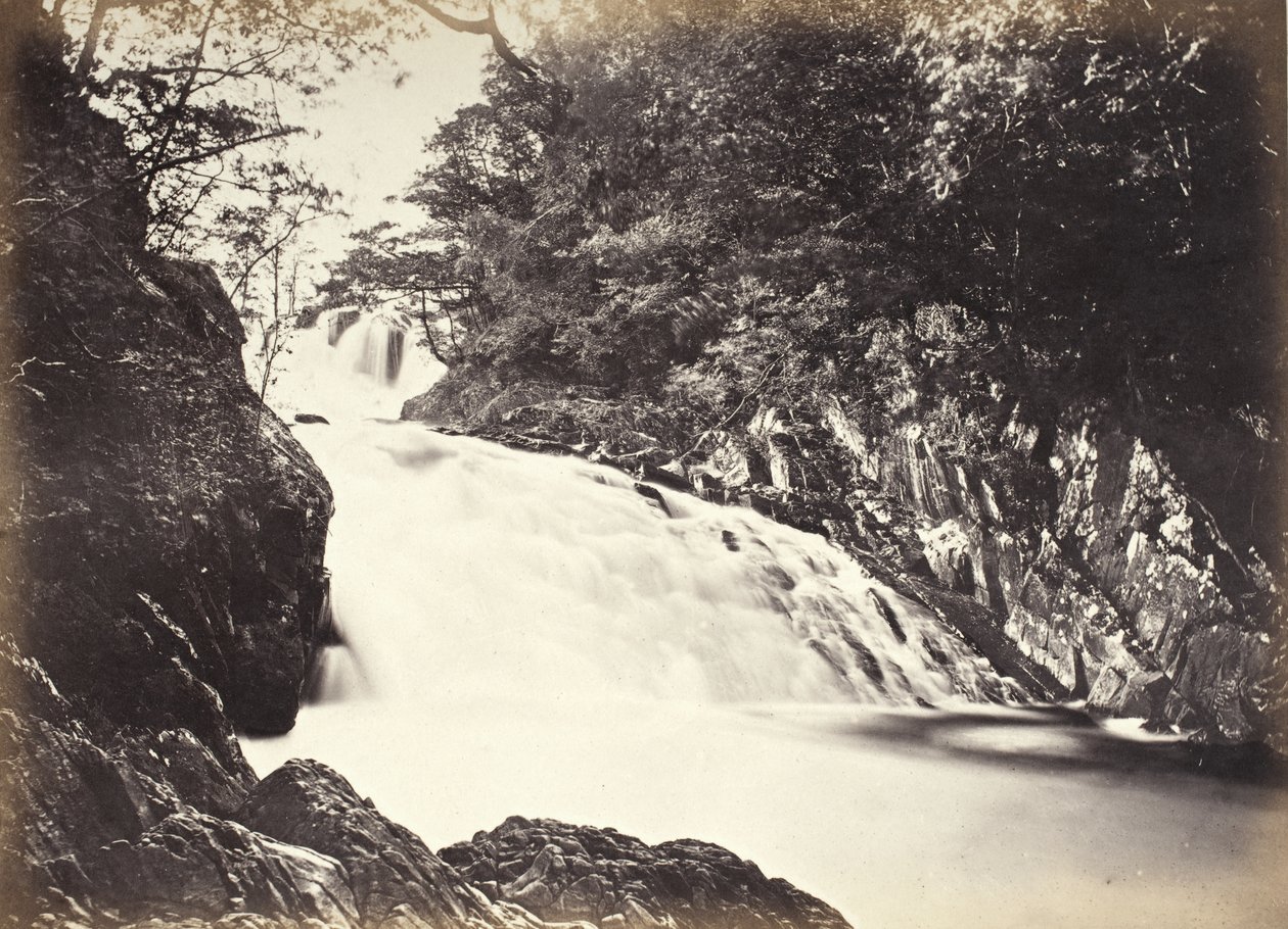 Bettws-y-Coed, Swallow Falls nedifrån (696) av Francis Bedford