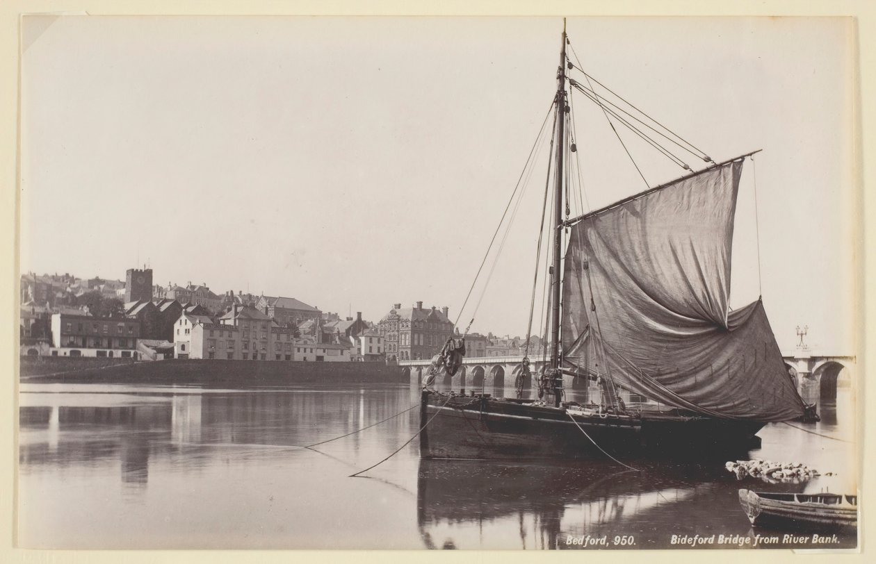 Bideford Bridge från River Bank, 186094. av Francis Bedford