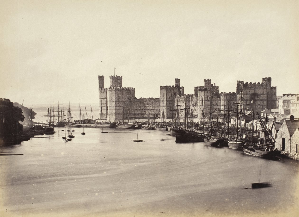 Carnarvon Castle och flodmynningen (578) av Francis Bedford
